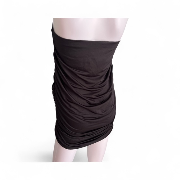 Fashion Nova Black Ruched Strapless Mini Dress 1X - Picture 4 of 7